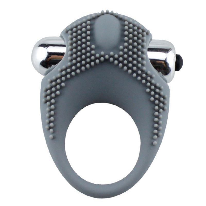 Men's Vibrating Particle Time-Delay Lock Ring