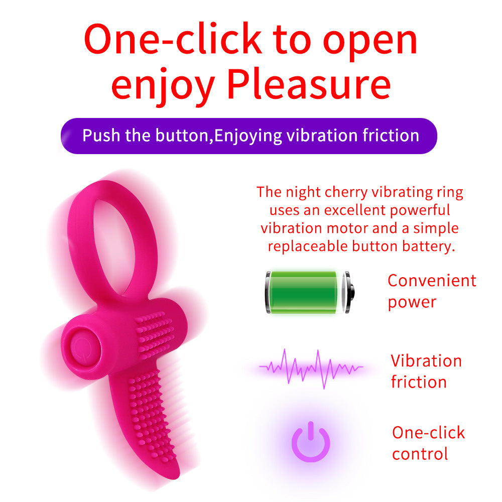 Silent Massage Waterproof Silicone Vibrator Lock Ring