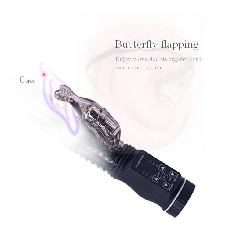 Telescoping Dildo - Allovers Dildo Rotatable Thrusting Vibrator-Uxolclub