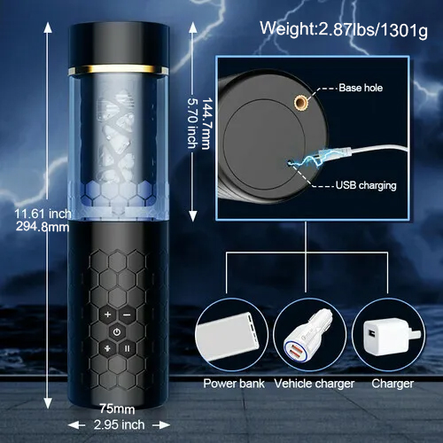 Master Upgraded 6-telescoping Rotating Masturbation Cup