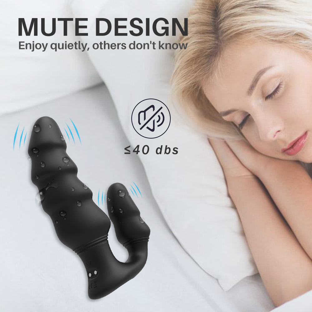 9 Frequency Silicone Vibrating Posterior Anal Plug-Uxolclub