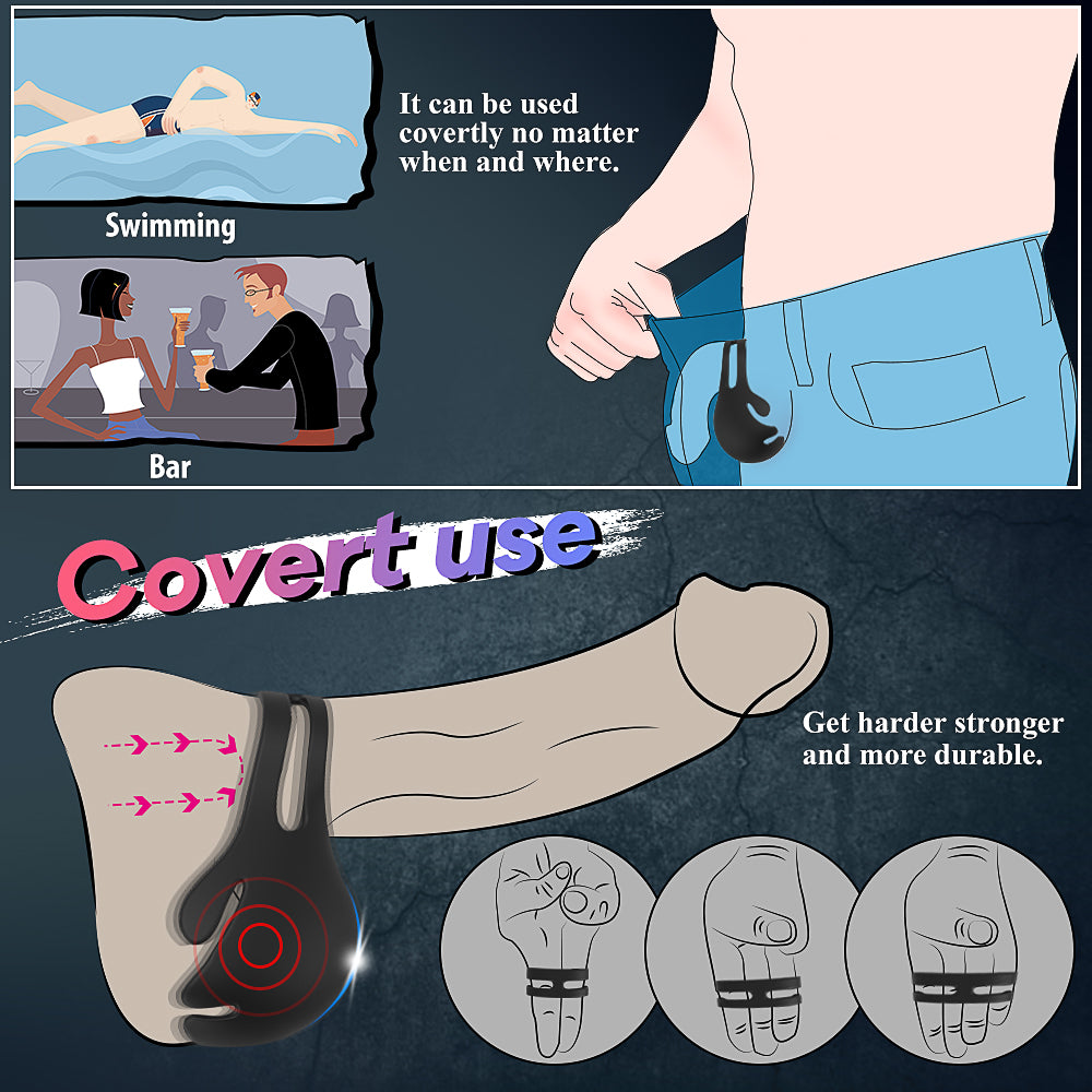 Lock Sperm Ring Ss Vibrating Ring Male Penis Ring Masturbation Device Hot Octopuss-Uxolclub