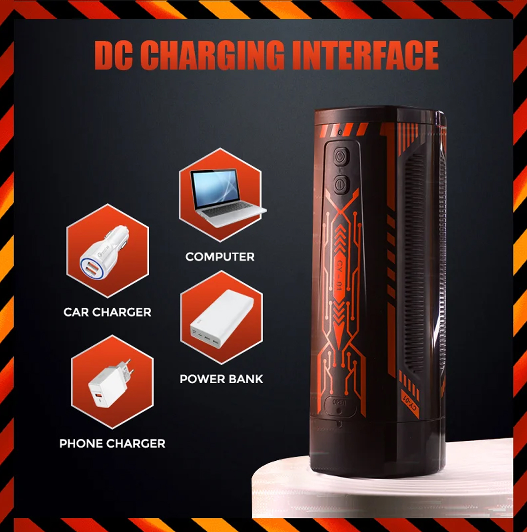 Mecha Warrior Cy-01 3-in-1 Retractable And Vibrating Clip Suction Masturbation Cup-Uxolclub