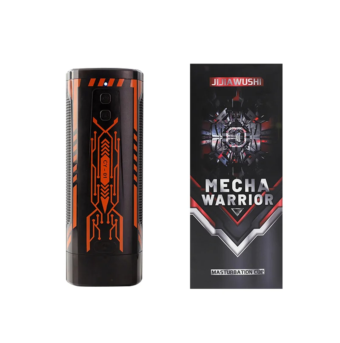 Mecha Warrior Cy-01 3-in-1 Retractable And Vibrating Clip Suction Masturbation Cup-Uxolclub