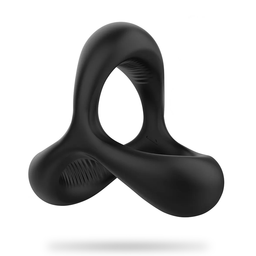 Three-In-One Lock Ring Silicone Penis Vibration Delay Ring
