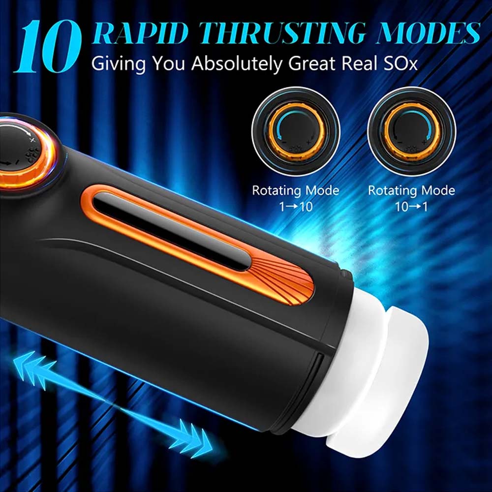 Adventurer Infinitely Variable Speed Retractable Clip Suction Masturbator