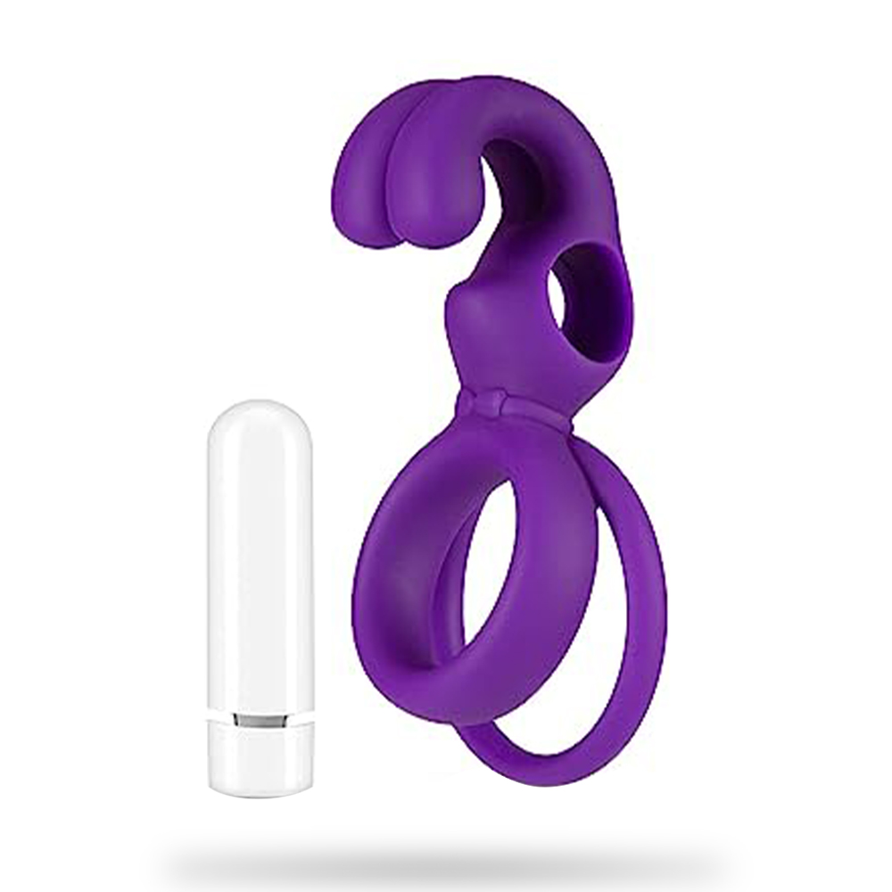 Rechargeable Vibrating 10 Modes Silicone Cock Ring