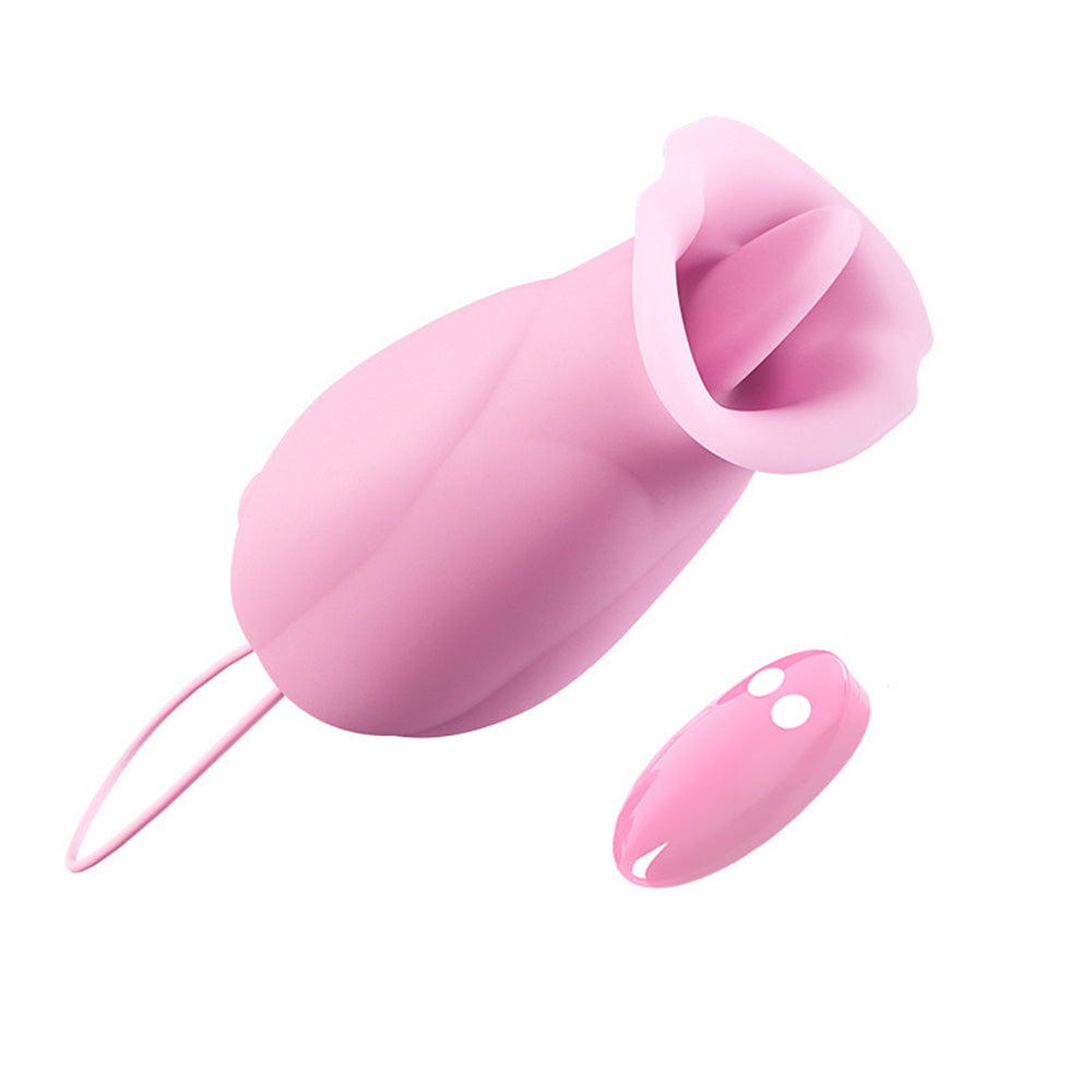 Pink Rose Vibrater Wireless Remote Masturbation Nipple Vibrator-Uxolclub