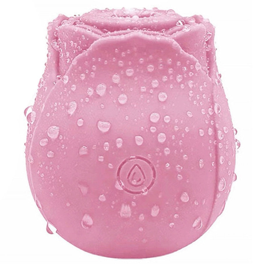 Pink Rose Suction Vibrator 7 Frequency Sucking Clit Massage Rose Toy-Uxolclub
