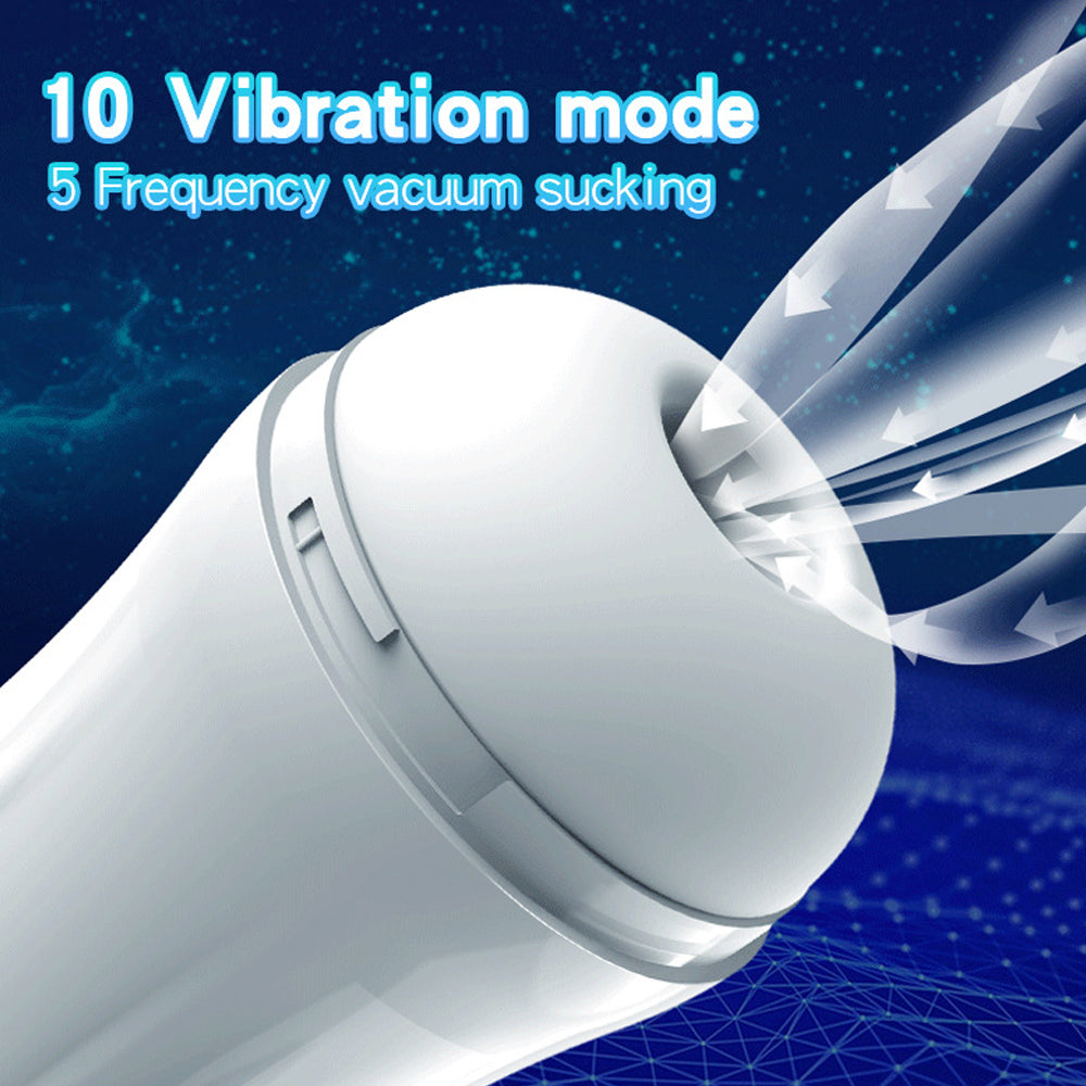 10 Shakes 5 Sucking Masturbation Cup Fully Automatic Deep Throat Clamp-Uxolclub