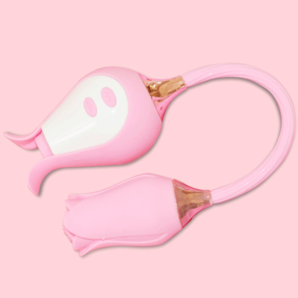 8 Vibrating & Sucking Rose Suction Vibrator with Vibrating Egg-Uxolclub