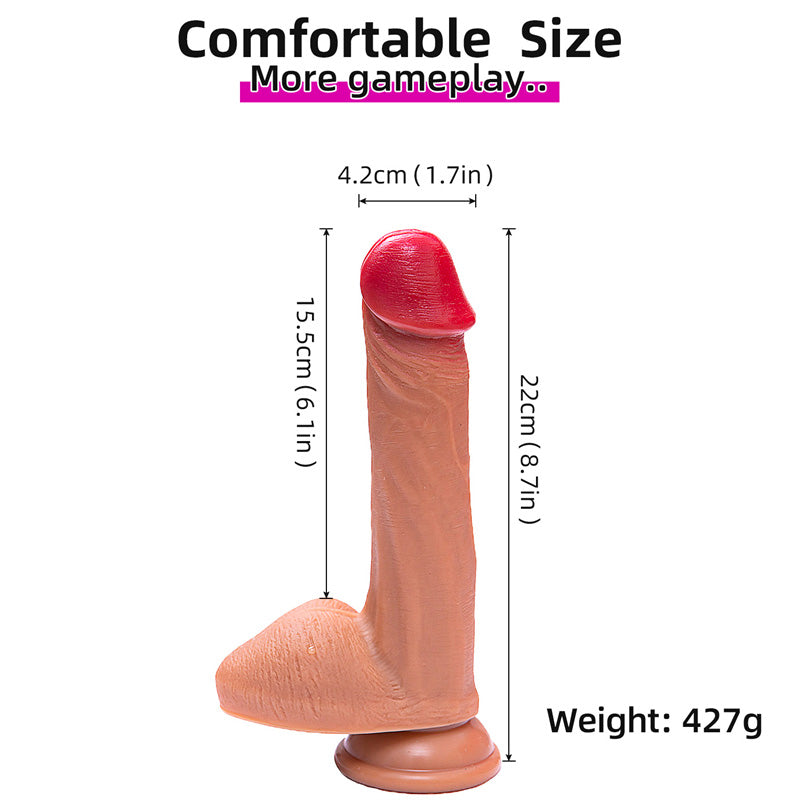 8 Inch Dildo Double Layer Liquid Silicone Allovers Dildo-Uxolclub