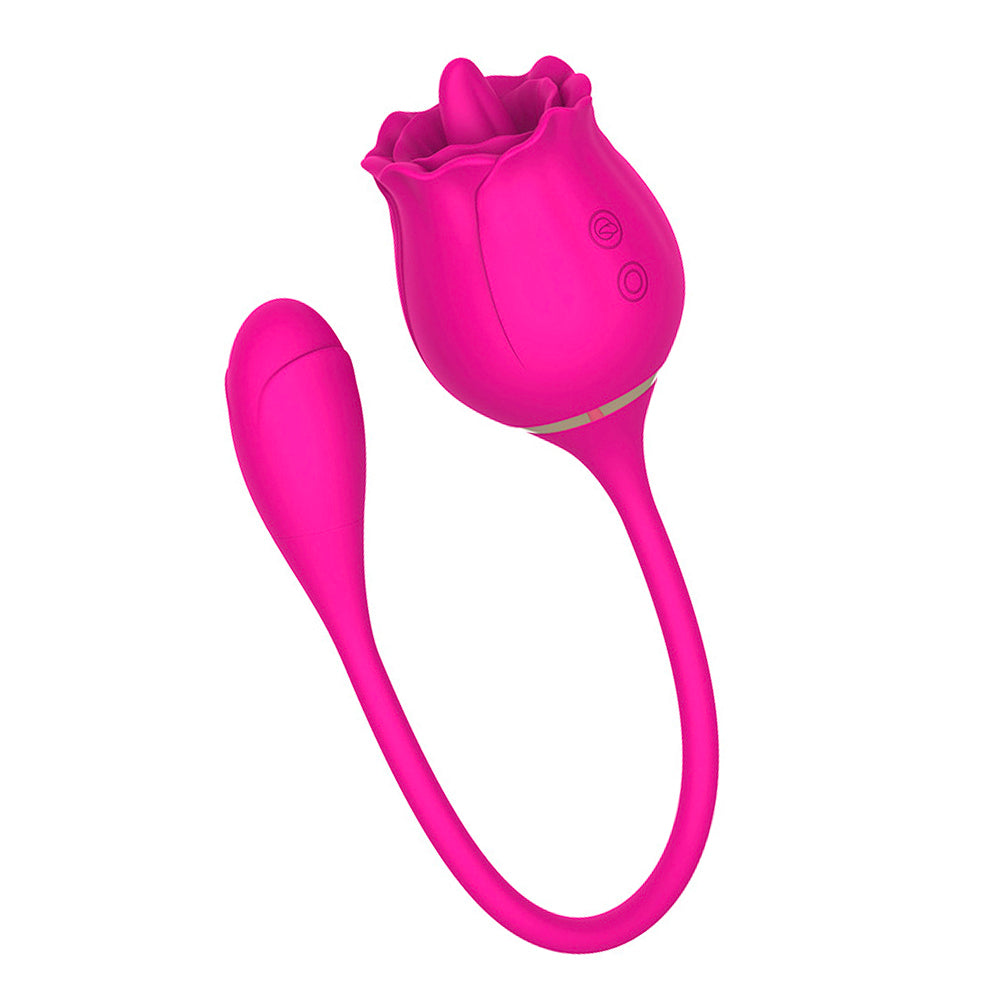 10 Frequency Rose Vibrators with Vibrating Tongue & Vibrating Egg-Uxolclub