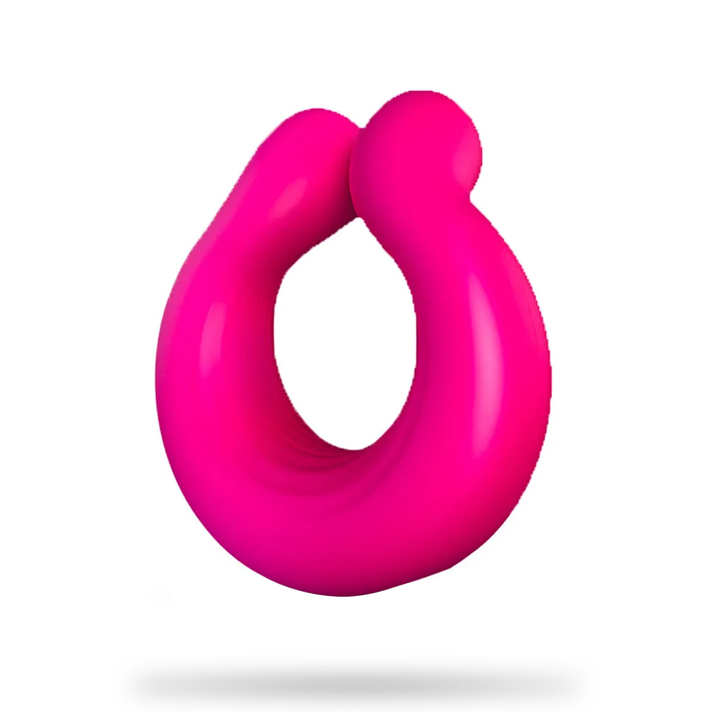 Silicone vibrating massage penis ring