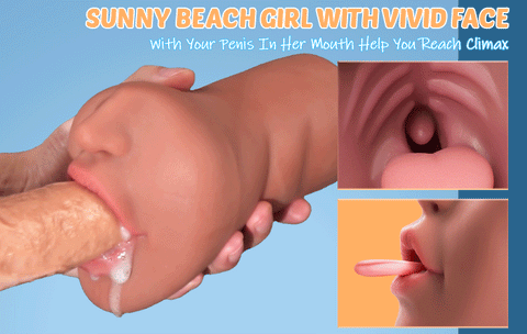 Blowjob Sex Toy Tanned Mouth Blowjob Masturbation Stroker-7