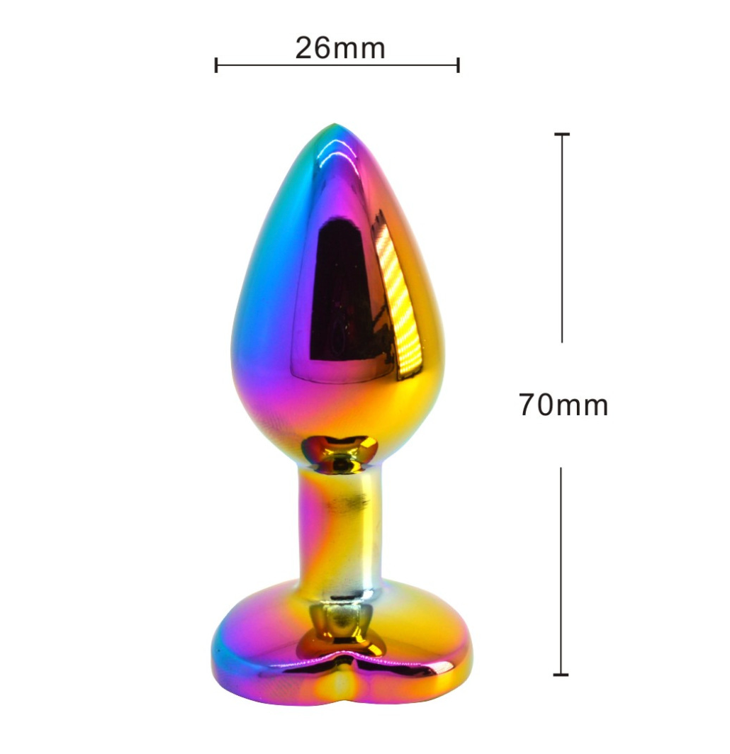 Metal Butt Plug - Anal Toying Colored Stainless Steel Metal Butt Plug-Uxolclub