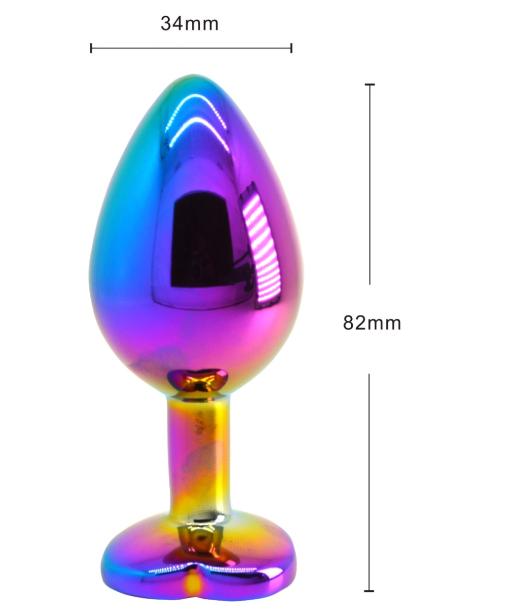 Metal Butt Plug - Anal Toying Colored Stainless Steel Metal Butt Plug-Uxolclub