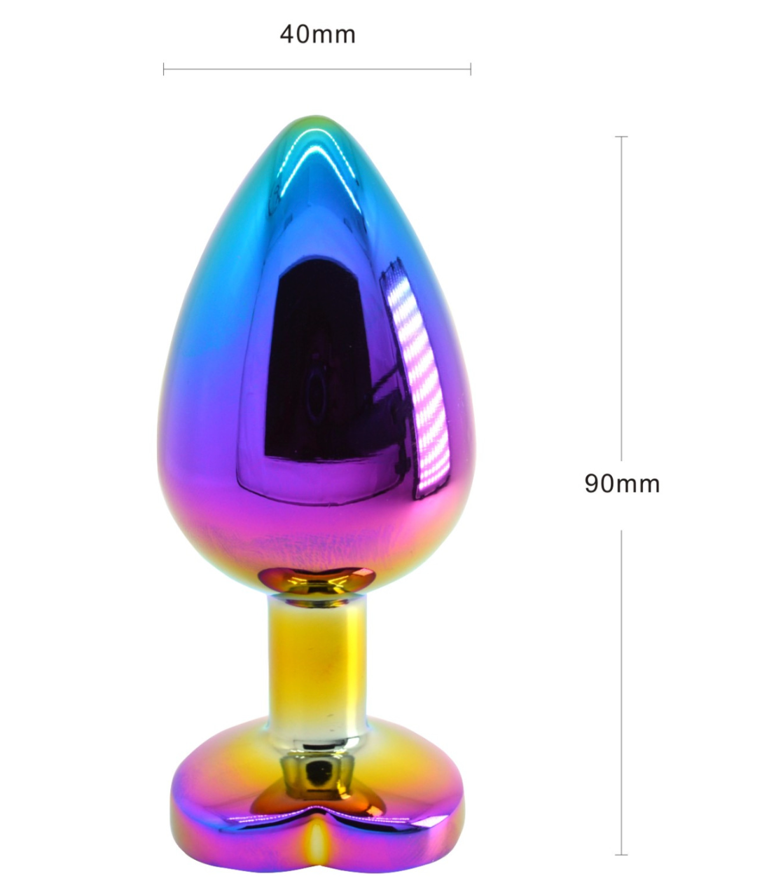 Metal Butt Plug - Anal Toying Colored Stainless Steel Metal Butt Plug-Uxolclub