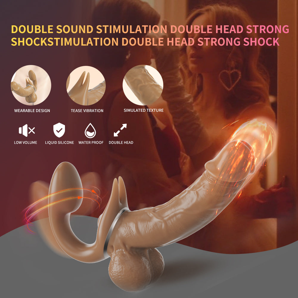 Double Sound Stimulation Head Strong Shock Stimulation Dildo