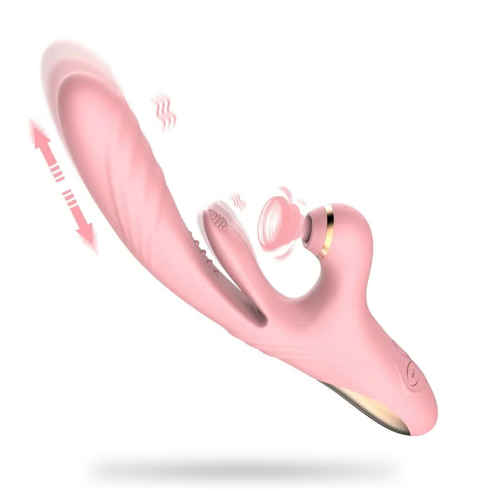 G-Spot Stimulator Suction Tapping Thrusting Dildo Sex Toy