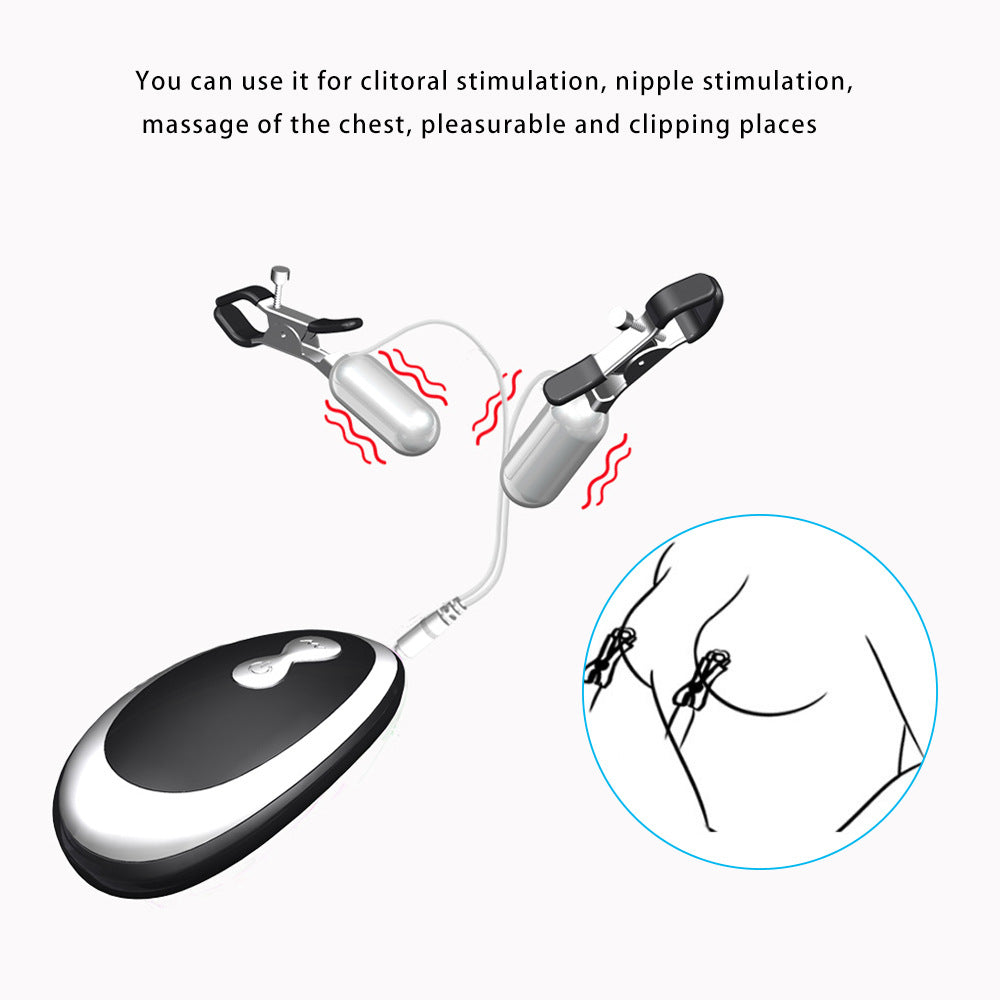 Remote Control Vibrating Breast Clip Female Masturbator