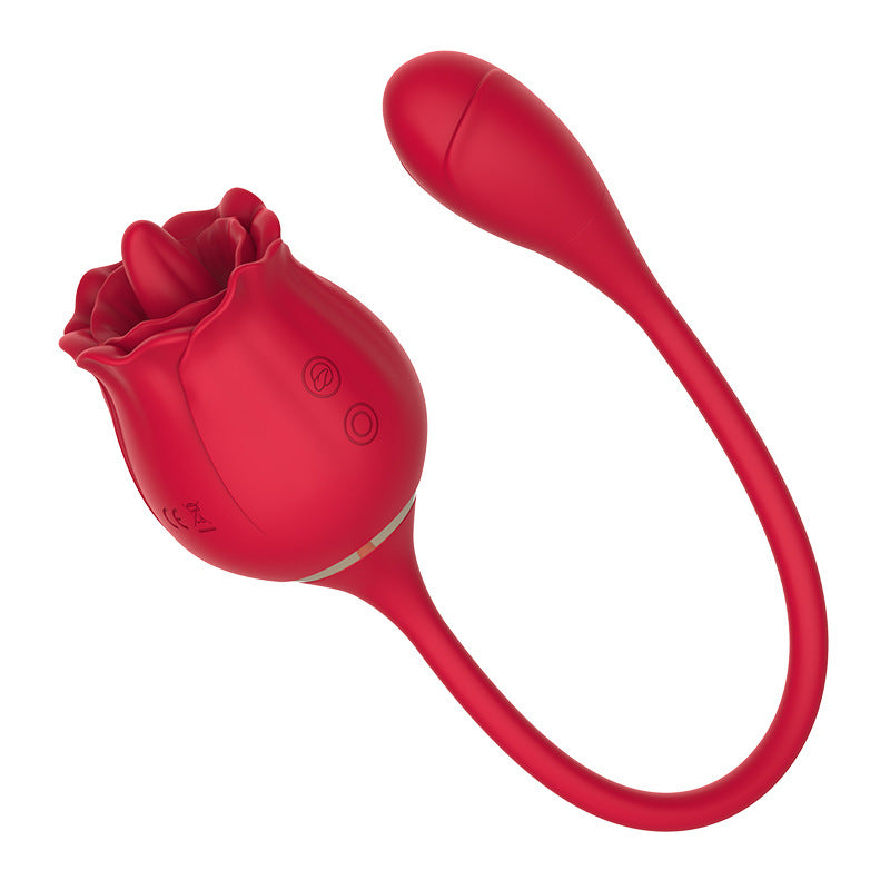 Rose Vibrator Tongue Licking Clitoris Stimulation with Vibrating Egg-Uxolclub