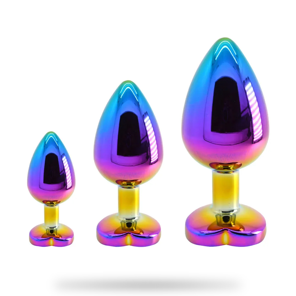 Metal Butt Plug - Anal Toying Colored Stainless Steel Metal Butt Plug