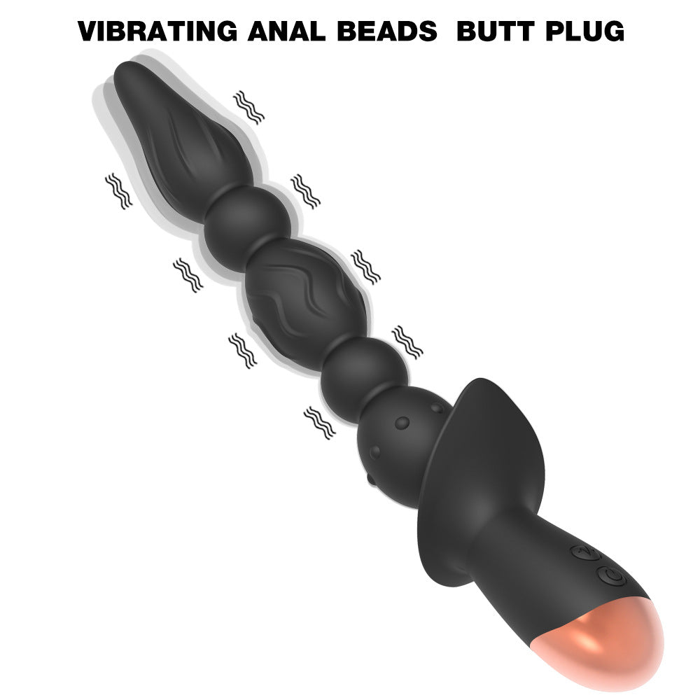 Strong Shock Lianzhu Silicone Pull Bead Back Court Anal Plug-Uxolclub
