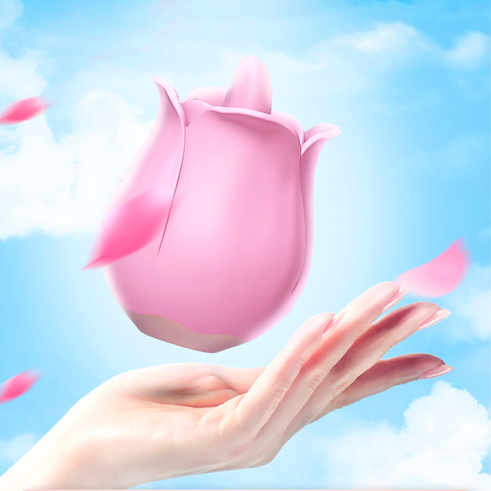 Rose Flower Second Generation Sucker  Clit Nipples Vibrator-Uxolclub