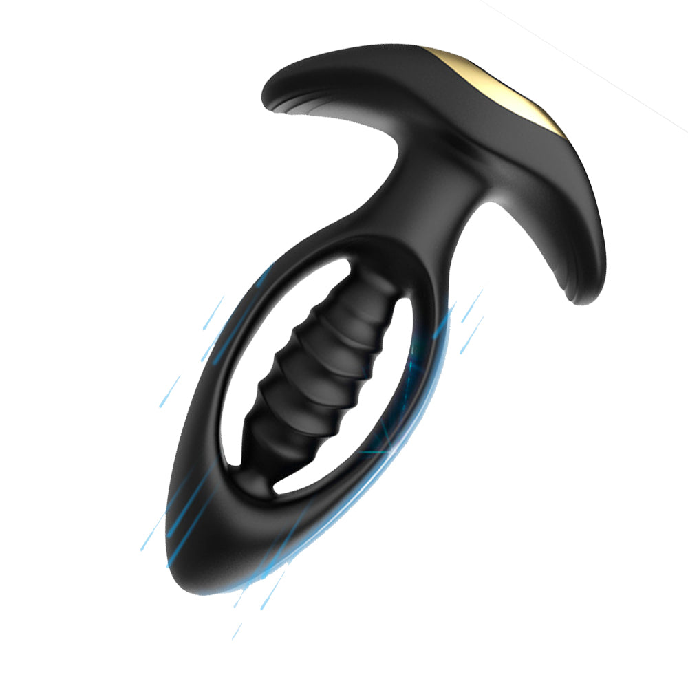 Electric Thrusting Butt Plug Remote Control Silicone Prostate Dildo-Uxolclub