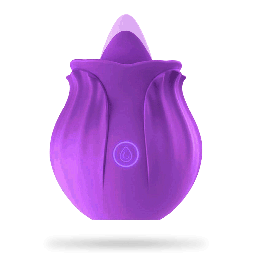 The Rose Toy with Tongue in Purple