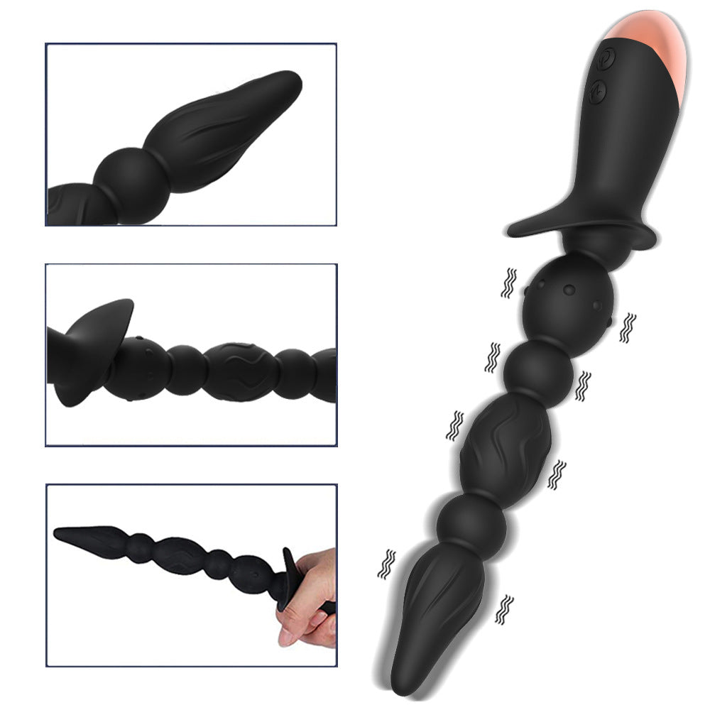 Strong Shock Lianzhu Silicone Pull Bead Back Court Anal Plug-Uxolclub