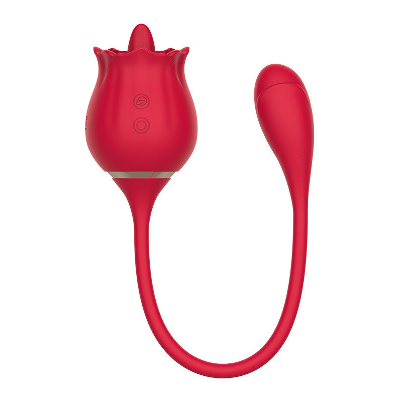 Rose Vibrator Tongue Licking Clitoris Stimulation with Vibrating Egg-Uxolclub