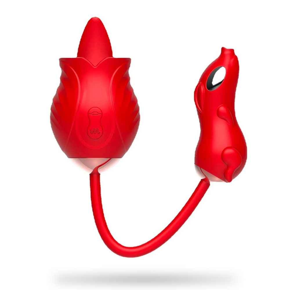 9Th Generation Rose Double Tongue Licking Vibrating Egg