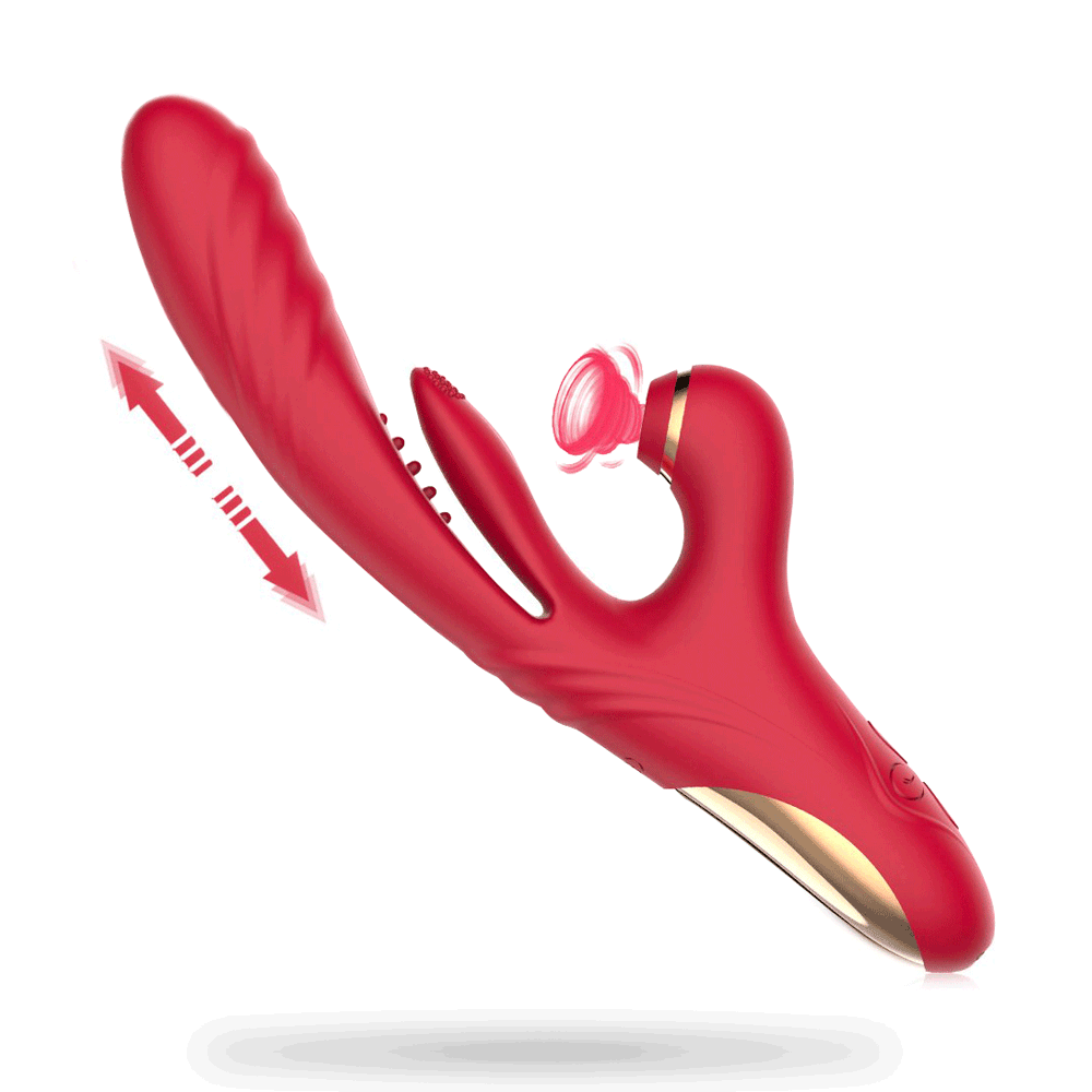 G-Spot Stimulator Suction Tapping Thrusting Dildo Sex Toy