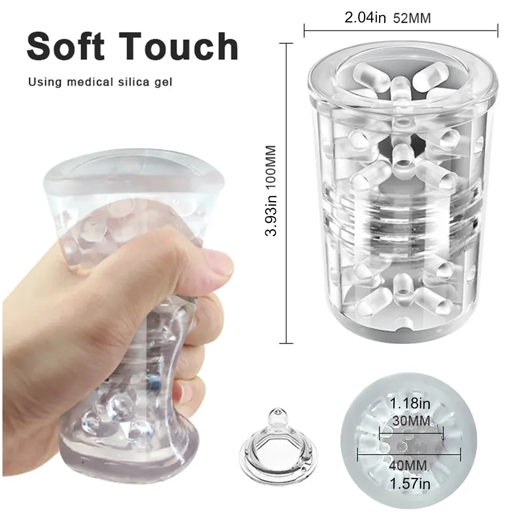 7 Modes Male Masturbator - Extra Soft Real Vagina Blowjob Toy