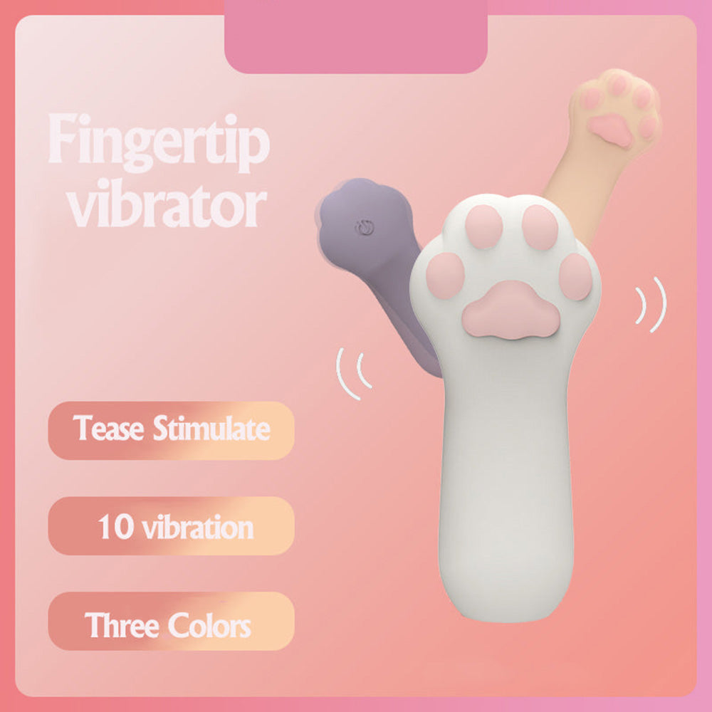 Kitten Paw Fingertip Vibrating Massage Masturbator-Uxolclub