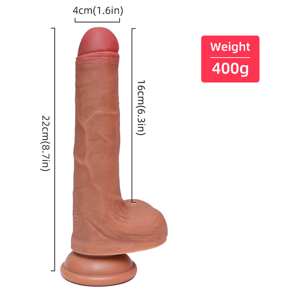 10-Inch Allovers Dildo Manual Suction Cup Silicone Dildo-Uxolclub