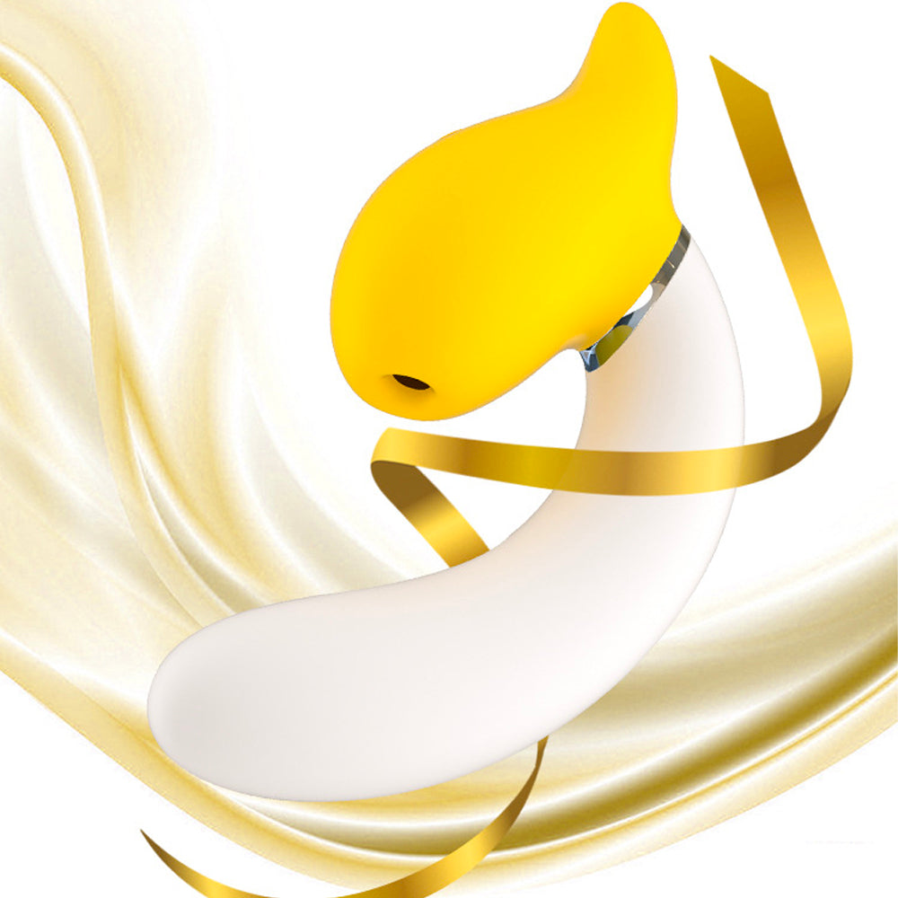 Banana Vibrating Dildos Spin  Suck Telescoping Dildo-Uxolclub