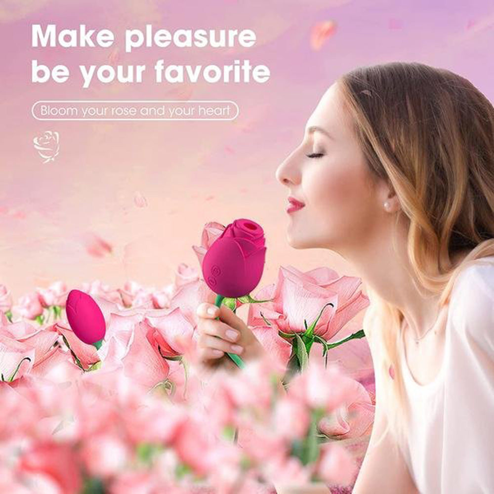 The Rose Vibrator - 5 Suction & 10 Vibration Modes with Vibrating Egg-Uxolclub
