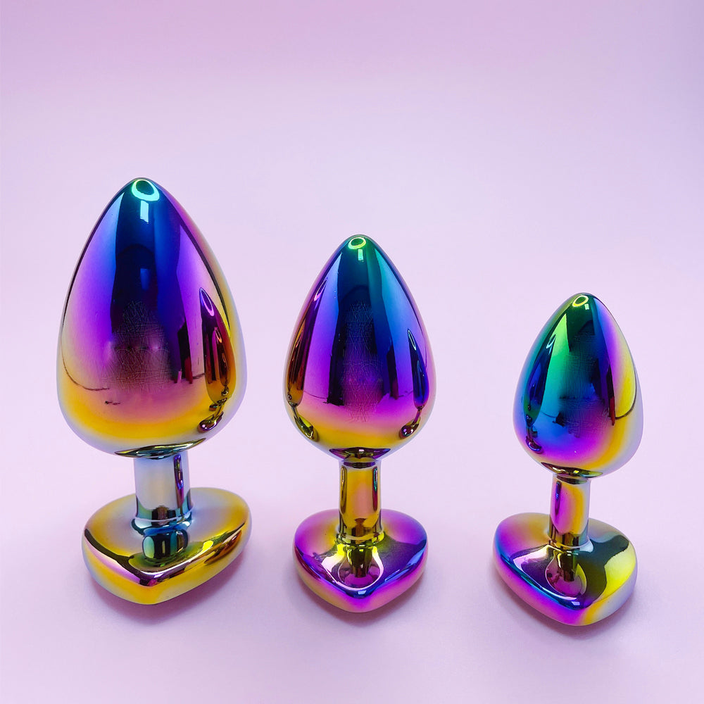 Metal Butt Plug - Anal Toying Colored Stainless Steel Metal Butt Plug-Uxolclub