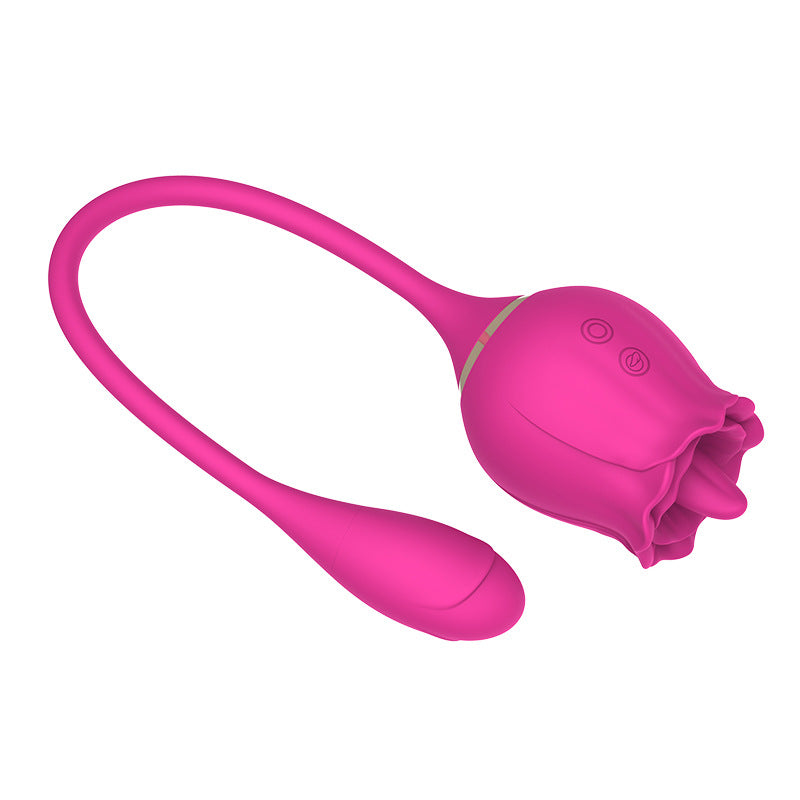 10 Frequency Rose Vibrators with Vibrating Tongue & Vibrating Egg-Uxolclub