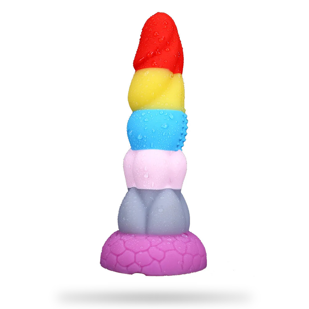 8 Inch Rainbow Dildo Silicone Best Suction Cup Allovers Dildo