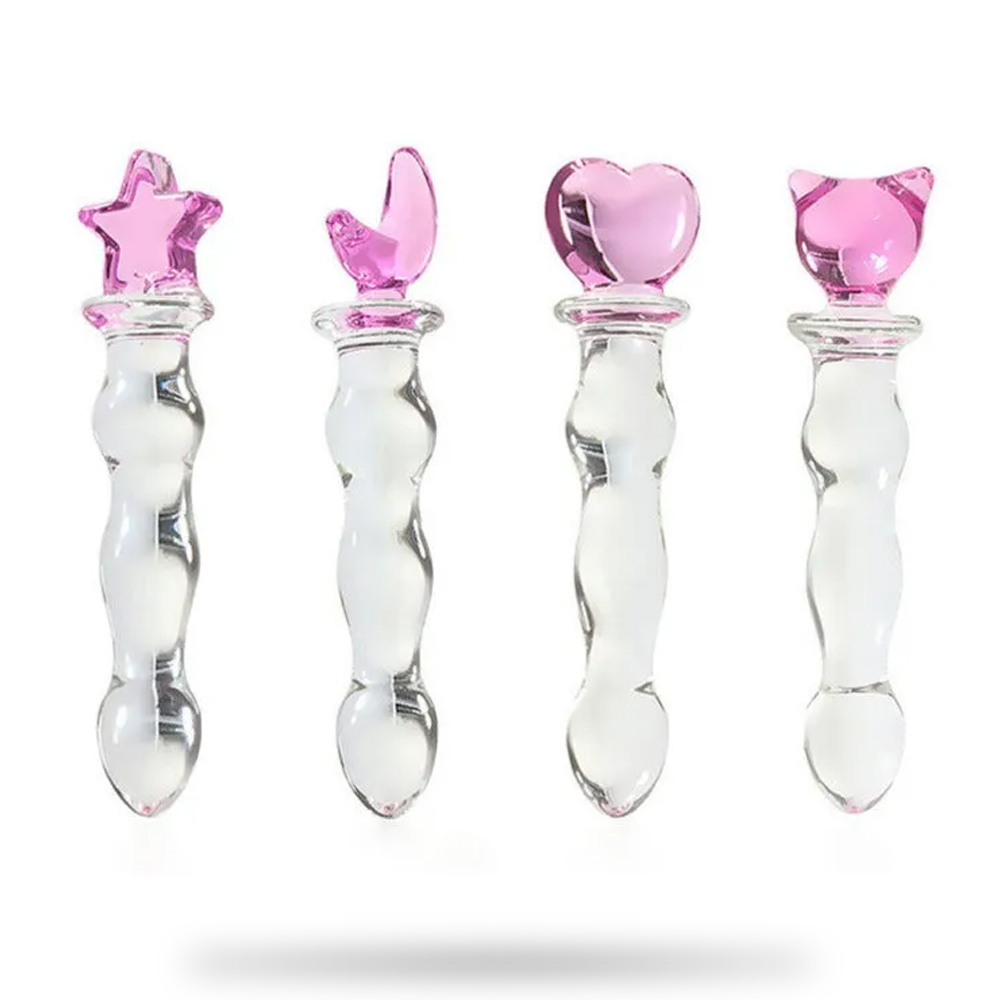 Pull Beads Crystal Glass Dildo Masturbator Butt Plug
