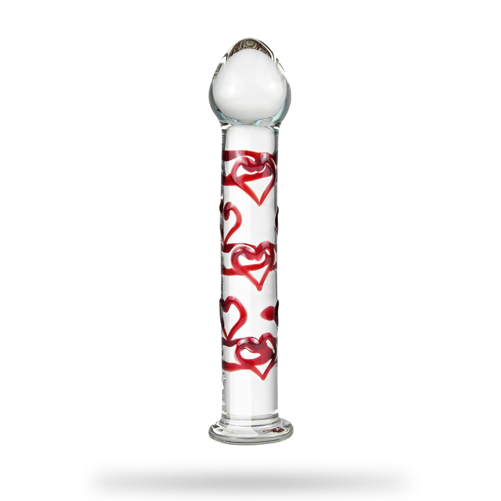 Glass Pleasure Wand with Mushroom Tip