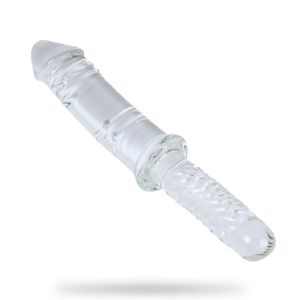 11.4" Large Clear Glass Dildo Crystal Penis Glass