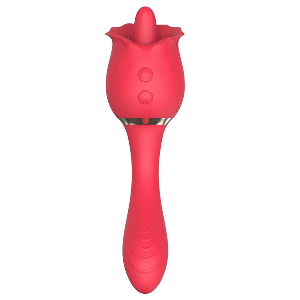 Rose Tongue Licking Vibrating Masturbator-Uxolclub