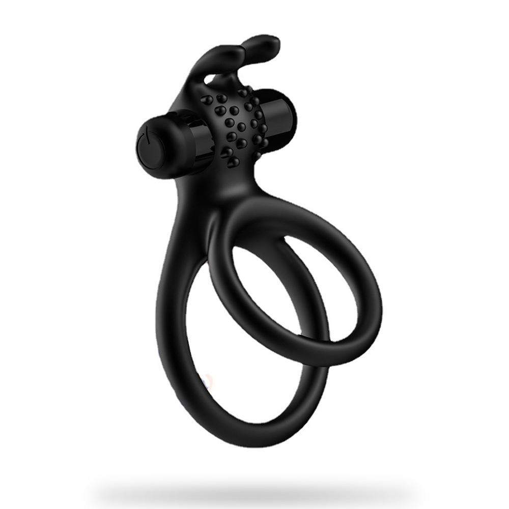 Silicone Penis Ring with Vibrator for Erection