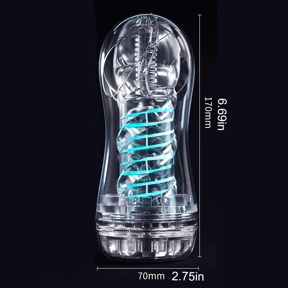 Sci-fi Transparent Pocket Pussies | Silicone Super Soft Blowjob Toys