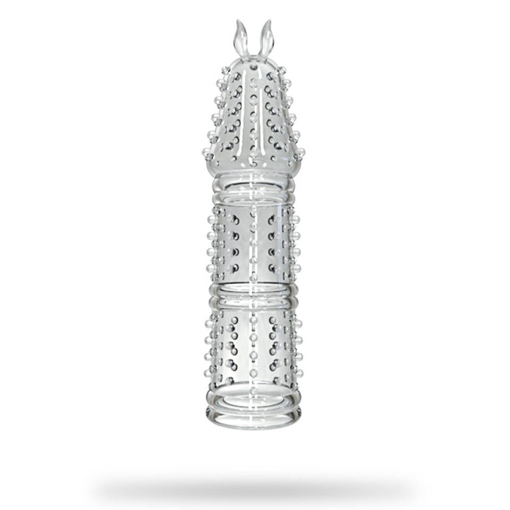 Clear Crystal Vibrating Spike Silicone Dildo